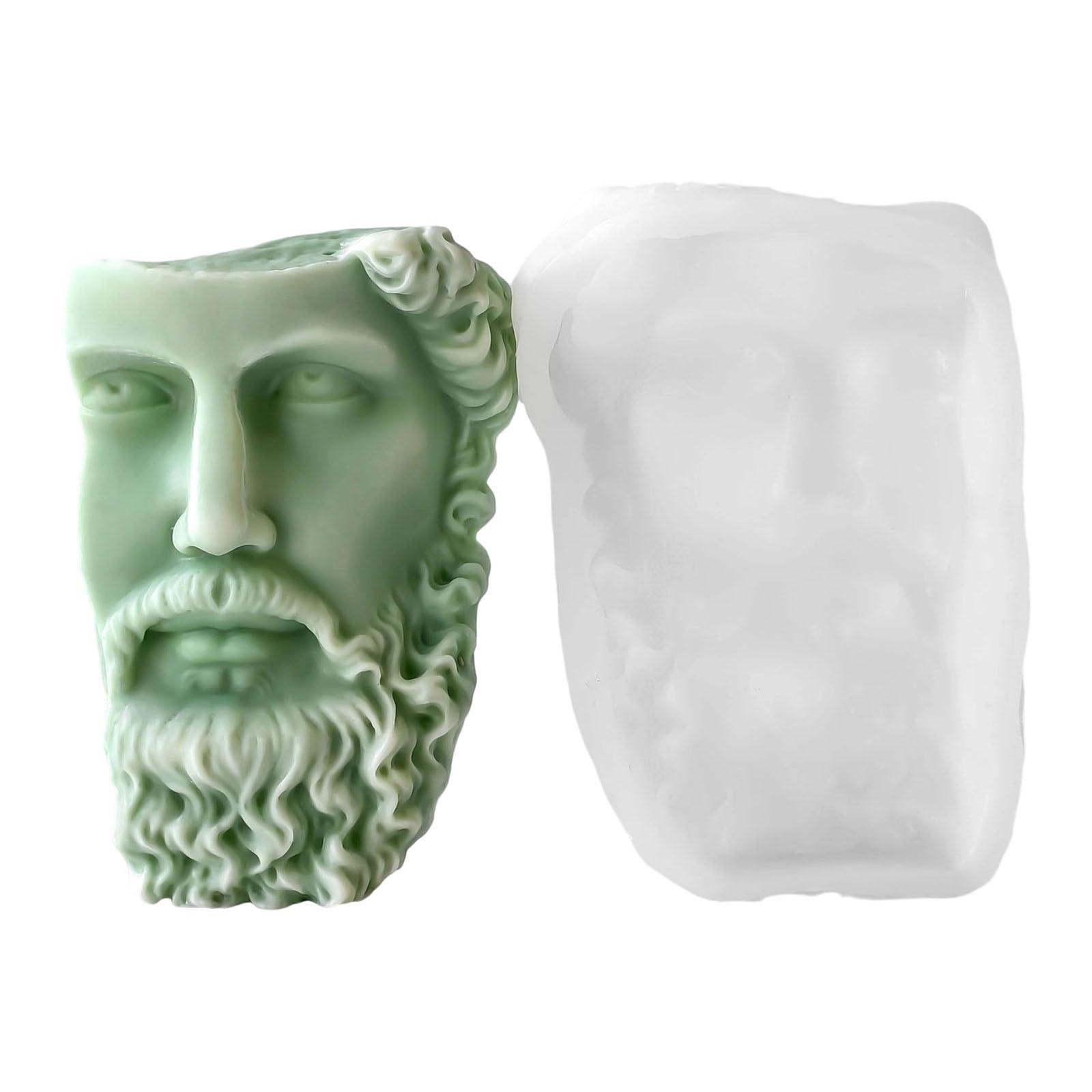 COOLHOOD Face Silicone Molds for Epoxy Resin Making Soap Multunction Silicone Temperature Resistant Face Soap Molds