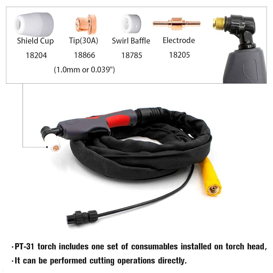 PT31 Plasma Cutter Machine Torch Head For CUT40 CUT50 LGK40 50 Inverter DC Plasma Cutting Torch