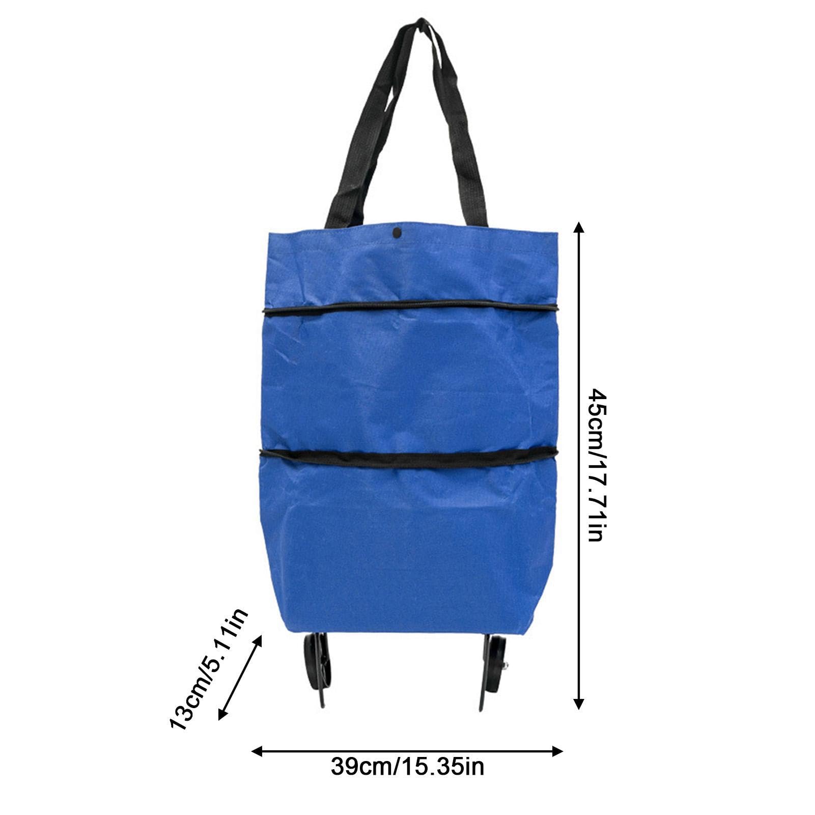 Shopping Bag with Wheels, Duffel Bag, Travel Tote Bags, Shopping & Merchandise Bags Oxford Cloth Shopping Cart Foldable Folding Shopping Bag Trolley Bag