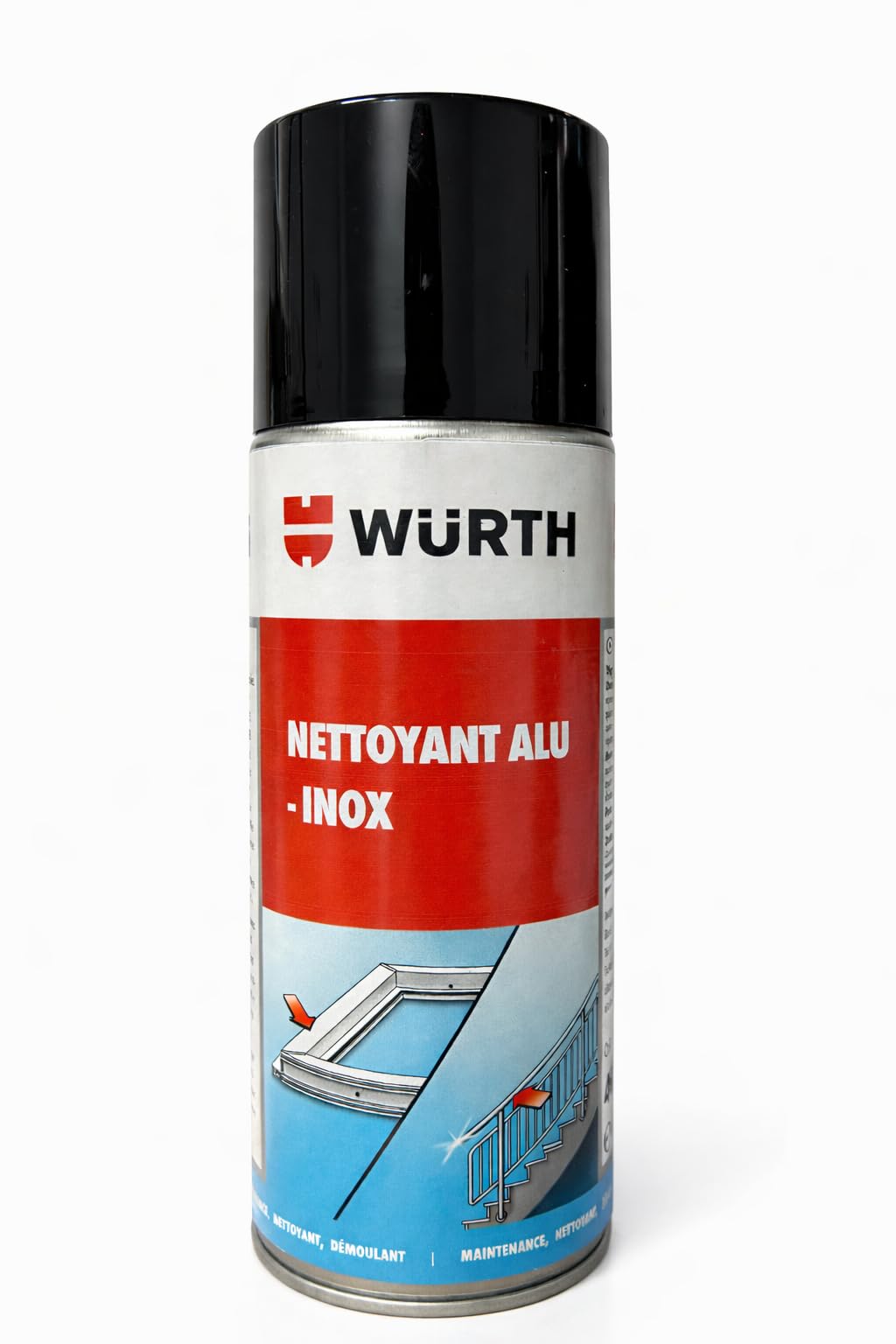 Limpiador de acero inoxidable y aluminio profesional – Spray de 400 ml – Desengrasante, desoxidante y pulido de alto rendimiento – ideal inox, cromo, latón y esmalte