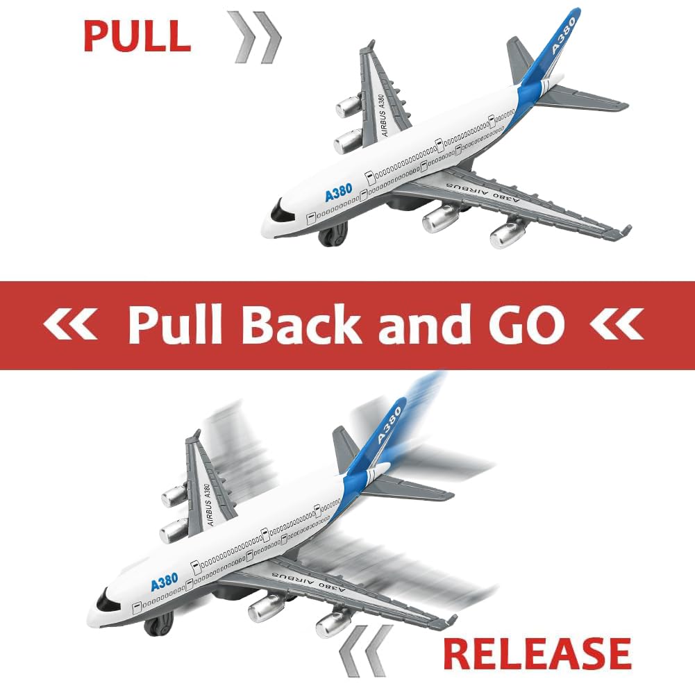 KCJDCDG Aeroplane Toys 2Pcs Airplane Model Diecast Aircraft Plane Ornament for Children Collection Table Top Decoration Gifts - Image 4
