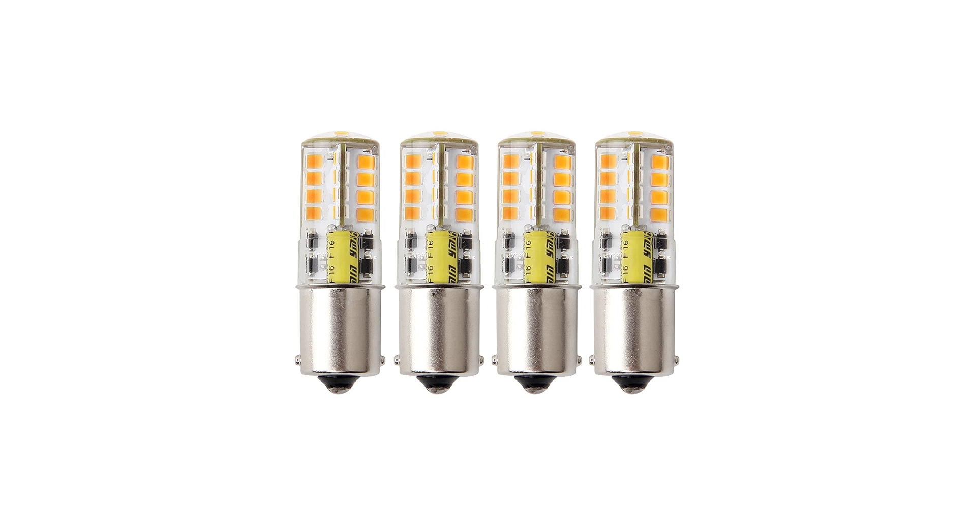 HGHC BA15S Led Bulb 12v, P21/5w Single Contact Base 5 Watt Cool White 6000K For Boat, RV, Auto Car, Outdoor Landscape Lighting Etc (Pack Of 4