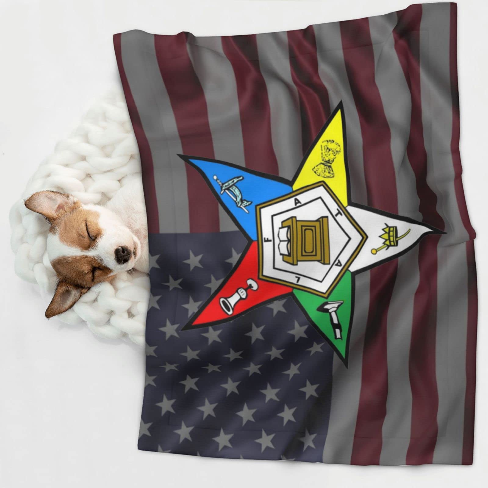 OES Eastern Star Soft and Cozy Pet Blanket for Dogs and Cats - Versatile and Comfortable Medium