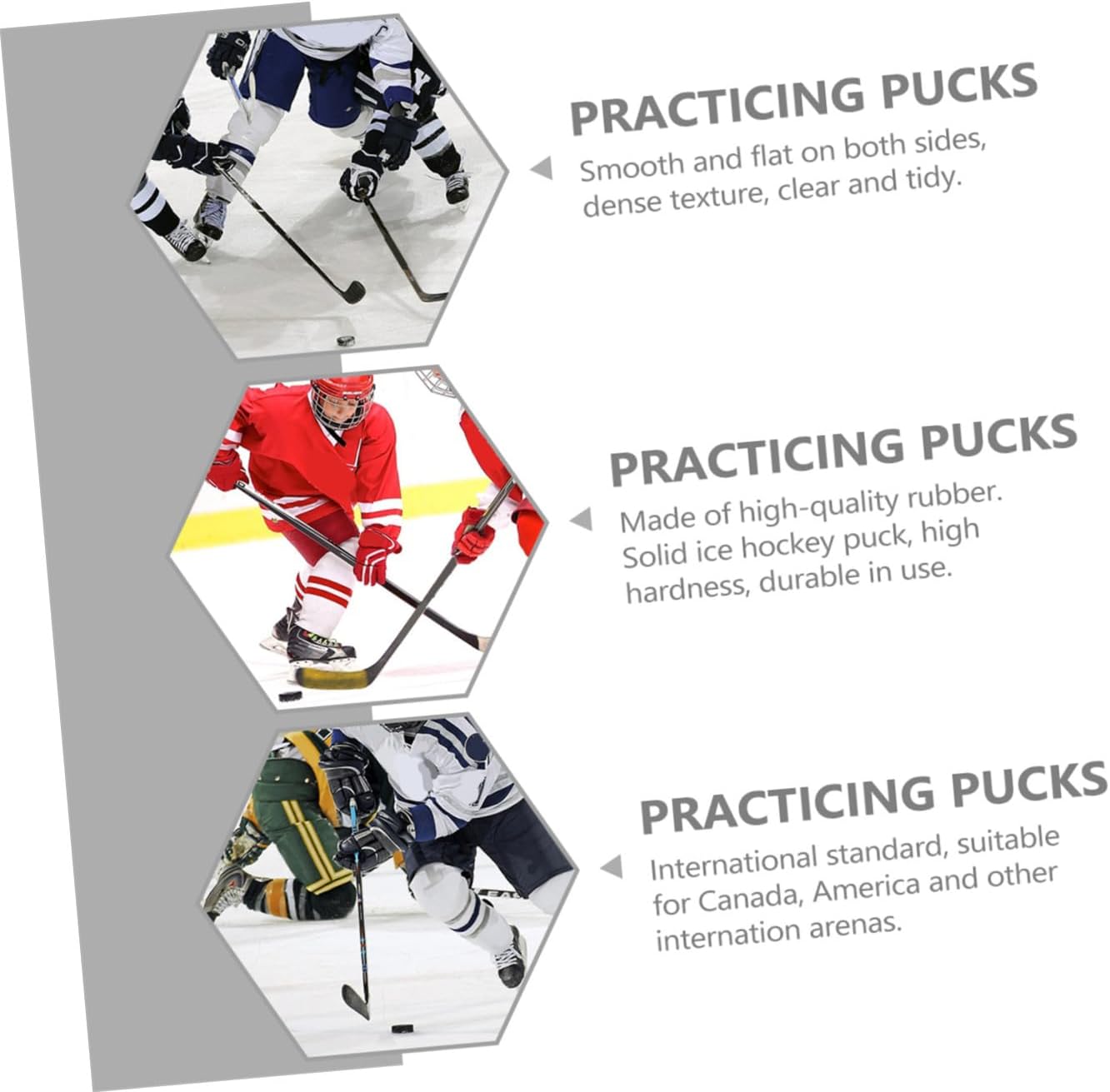 9pcs Official Regulation Ice Hockey Pucks for Training and Practice Durable Design for Ice Rink Use Suitable for Adults for Accurate Shots and Quick Passing