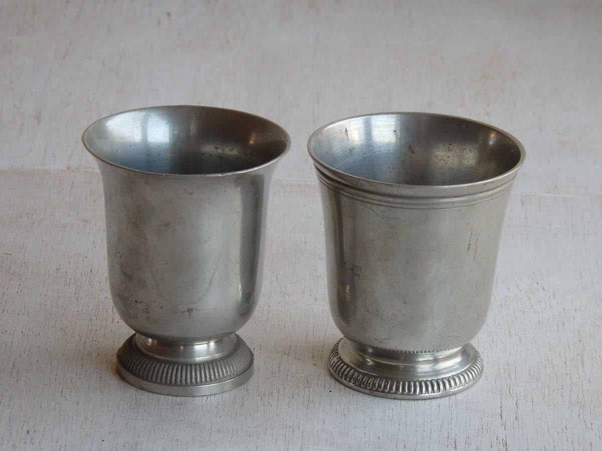 france フランス アンティーク 刻印入り 花リム ピューター プレート