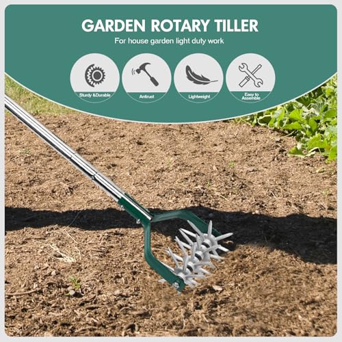 YEELOR 57-Inch Manual Tiller