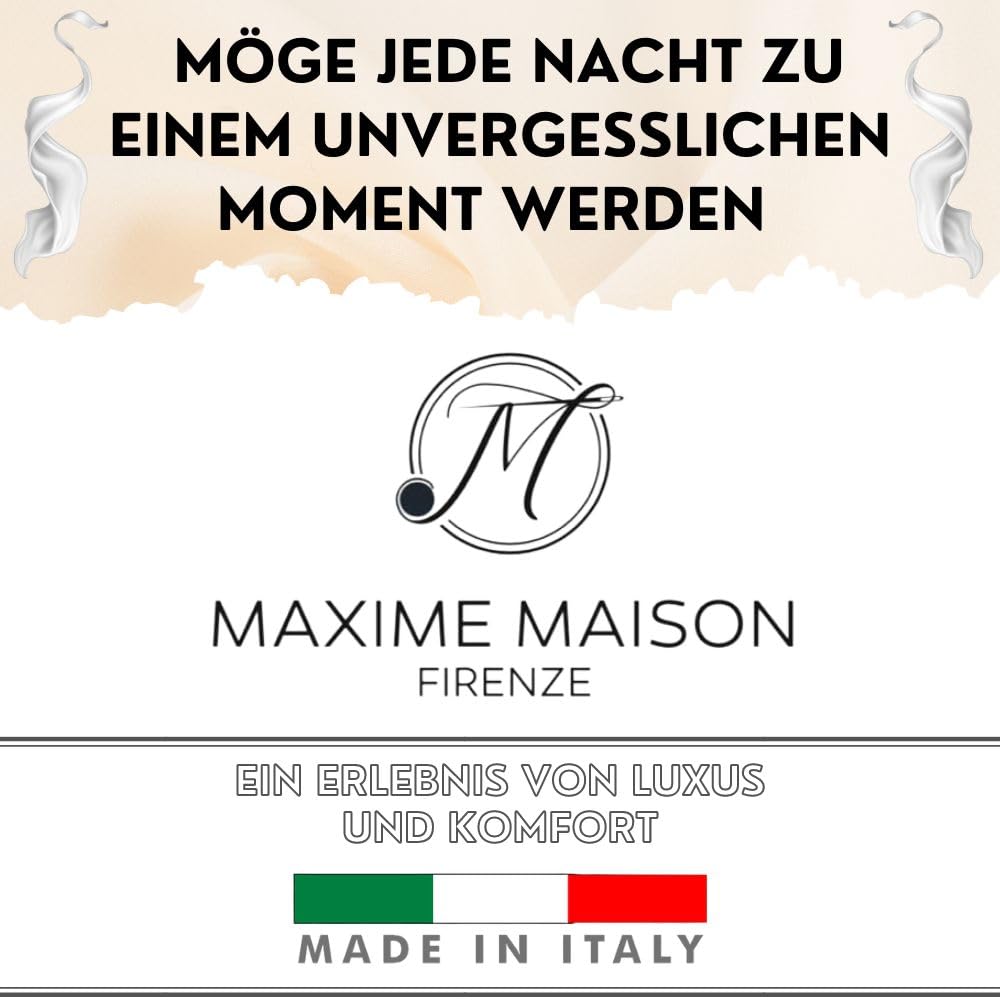 MAXIME MAISON - Winter Tagesdecke 240x260 cm, Warme Winterdecke für Herbst und Winter (300 gr/mq), Creme/Beige Wendedesign, Steppdecke für Doppelbett, Weiche Mikrofaser, Made in Italy