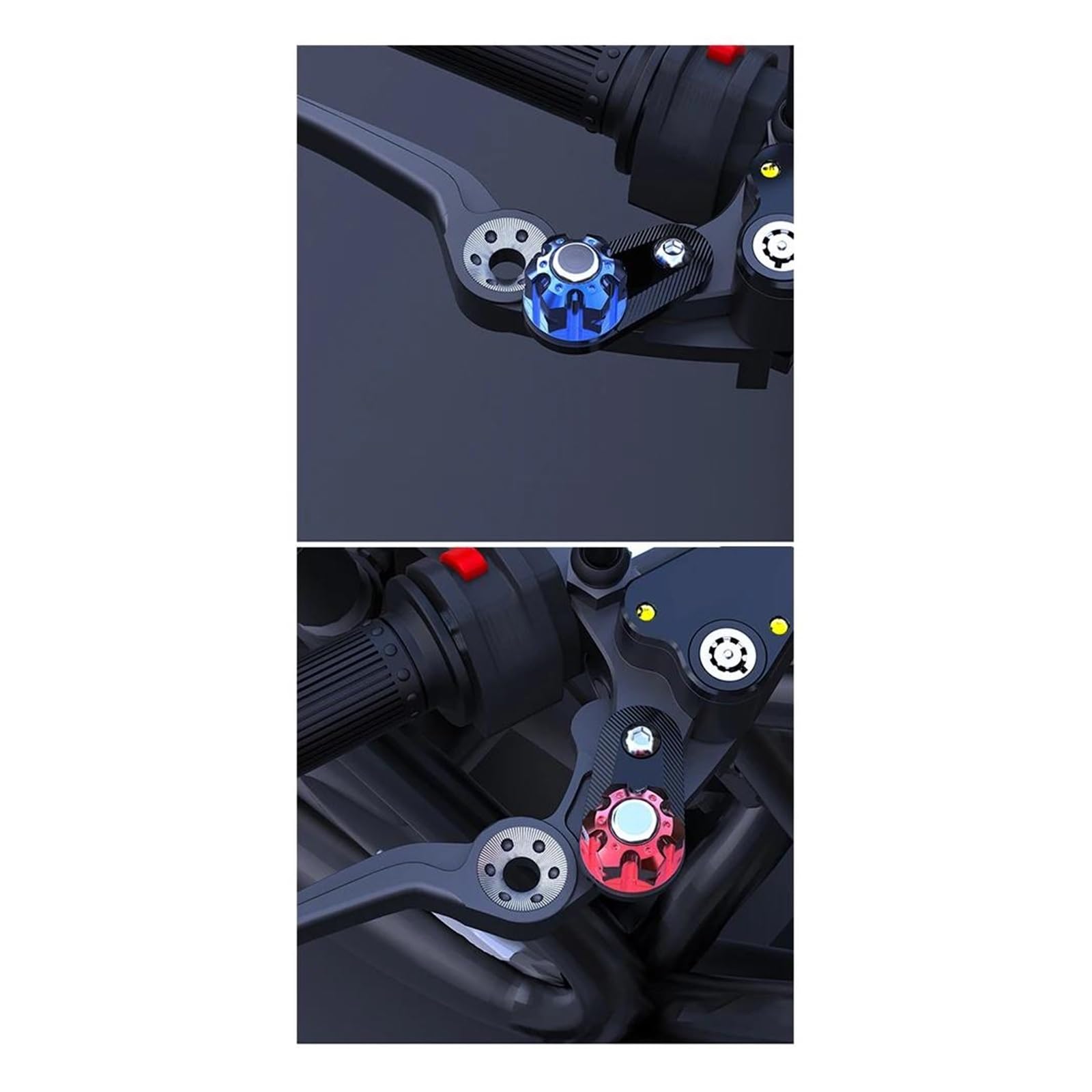 Blocage du Levier De Frein Interrupteur De Frein De Stationnement De Moto, Verrouillage De Commande Semi-Automatique pour Levier d'embrayage De Frein d'origine pour Yam&AHA(Blue)