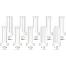 Circle 10 Pack PLT-26W 865 Triple Tube CFL | GX24q-3 4-Pin Plug-in | 6500K Daylight | Replaces Sylvania CF26DT/E/IN/865, Philips PL-T 26W/65/4P/ALTO, GE F26TBX/SPX65/A/4P | Replaces Sylvania CF26DT/E/IN/865 and Philips PL-T 26W/65/4P/ALTO. Electronic ballast required. Offices, recessed downlights