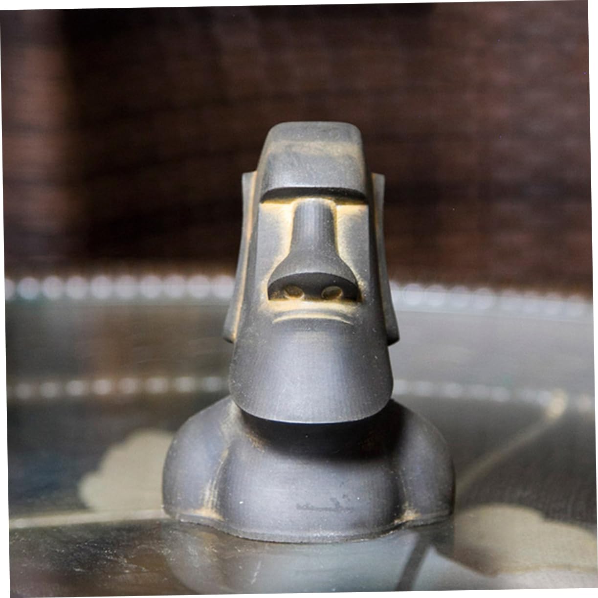 Cabilock Statua Moai Miniatura in Resina Decorazione da e Giardino Scultura Isola in Ornamentazione Versatile per Ufficio e Spazi Interni ed Esterni