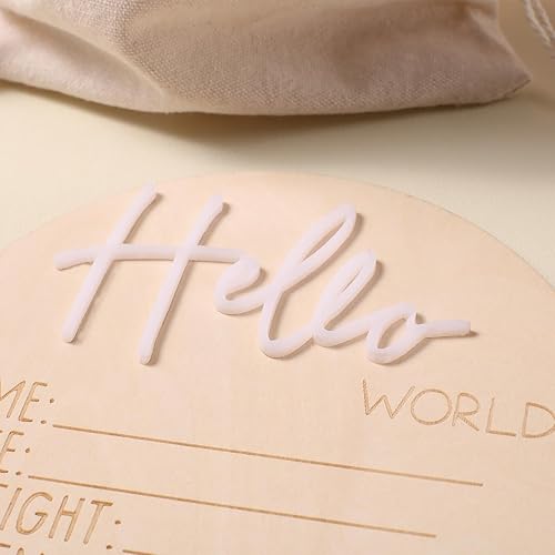 Miniatura 15 de Ylsteed Letreros de anuncio de bebé, tarjetas de hitos de madera, accesorios de fotografía para recién nacidos, letrero de anuncio de nacimiento