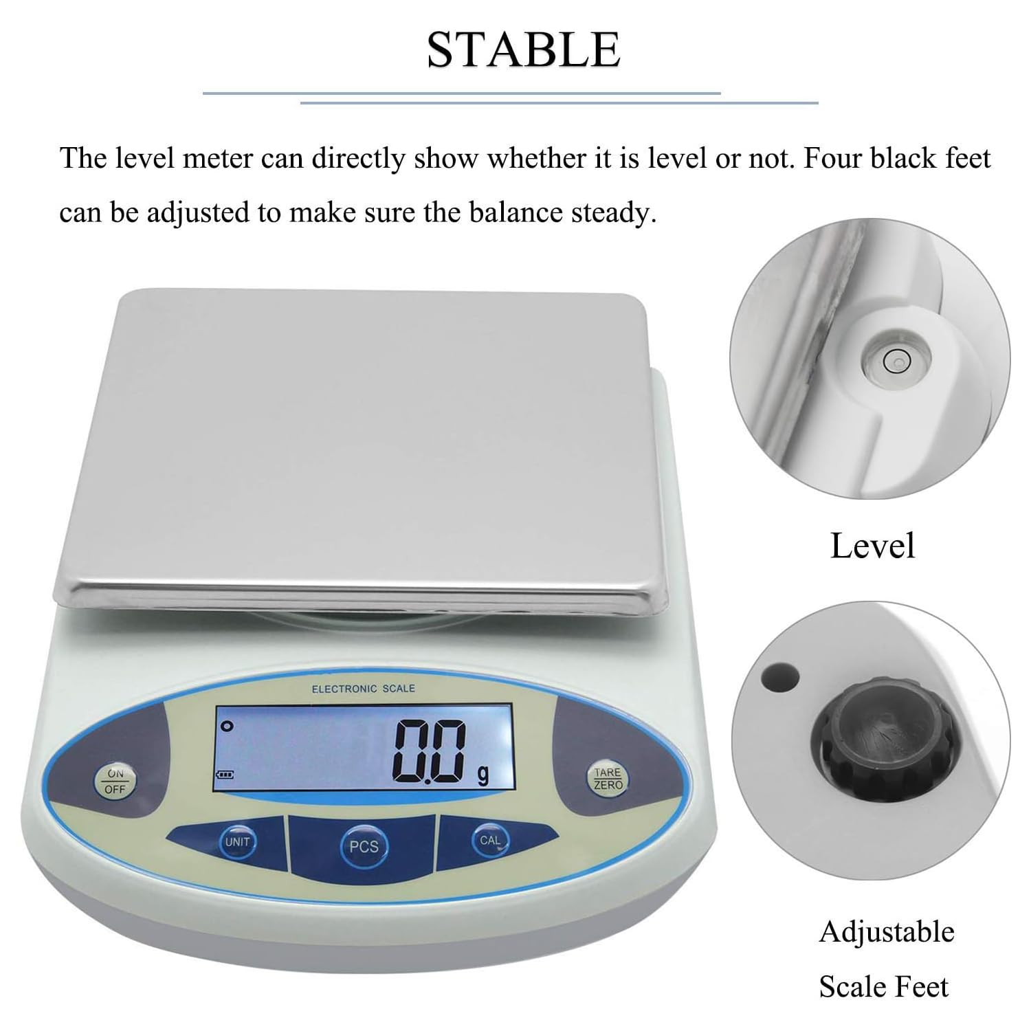 Báscula Digital De Laboratorio, Balanza Electrónica Analítica De Precisión De 0,1 G, Báscula De Pesaje Y Conteo, Convierte Varias Unidades, Sensor De Alta Sensibilidad Incorporado, Para Joyas