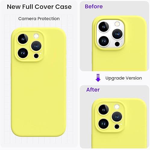 Vista 28 de ORNARTO Compatible with iPhone 15 Pro Max Case with 2 x Screen Protector, Shockproof Liquid Silicone Cover, Drop Protection Phone Case for iPhone 15