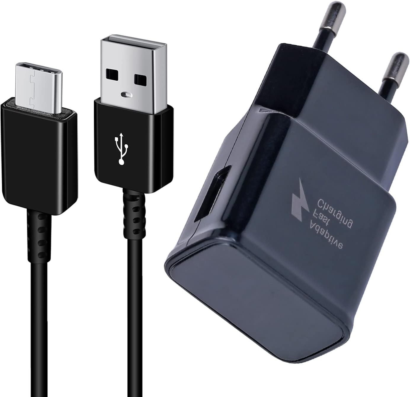 Powersky Chargeur USB C Charge Rapide avec 1,5m Câble pour Samsung ...