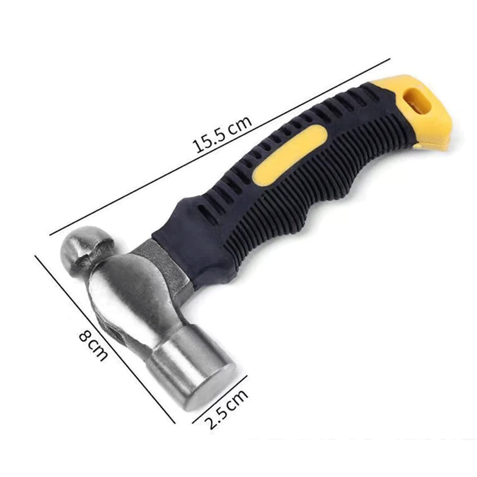 Mini martillo herramienta multifuncional, Mini martillo de cabeza redonda de 160 mm for uso doméstico, coche o emergencias de escape.