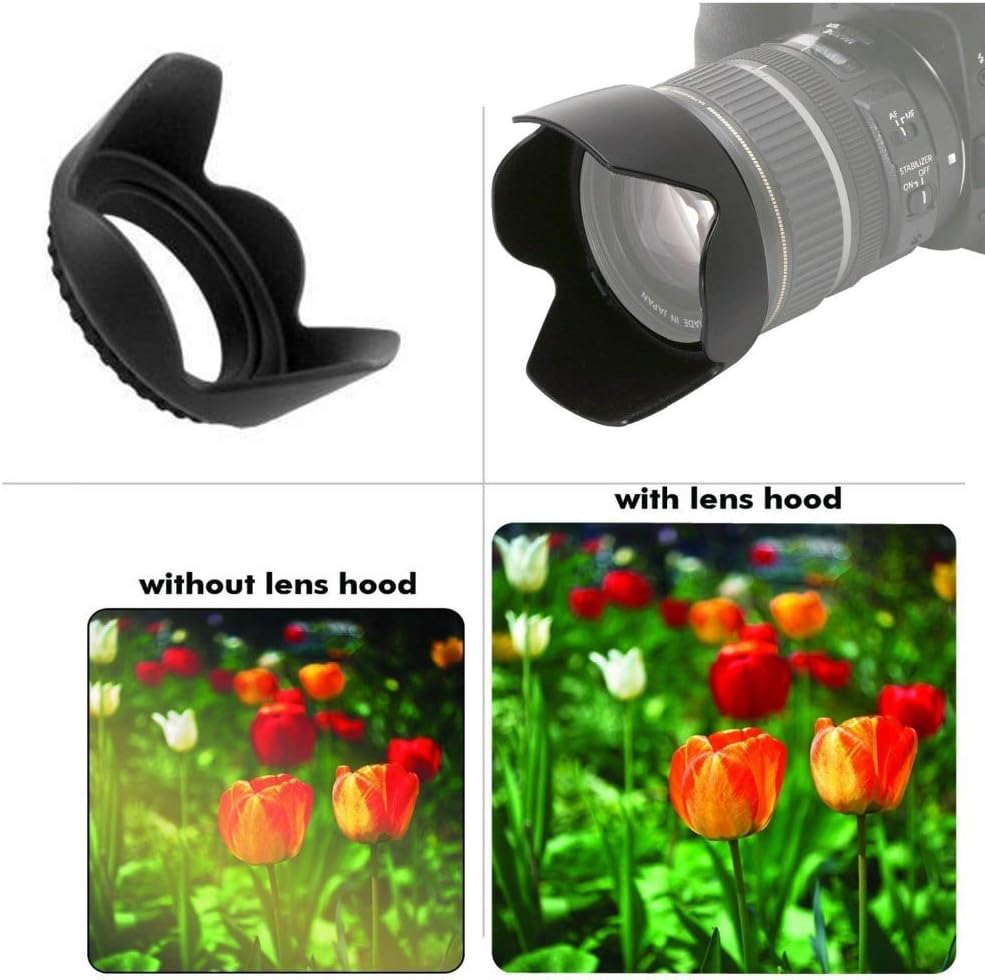 58MM Commander Optics Wide + Telephoto Lens & Filters Accessory Bundle Kit for Canon EOS Rebel DSLR Cameras, 18 Accessories