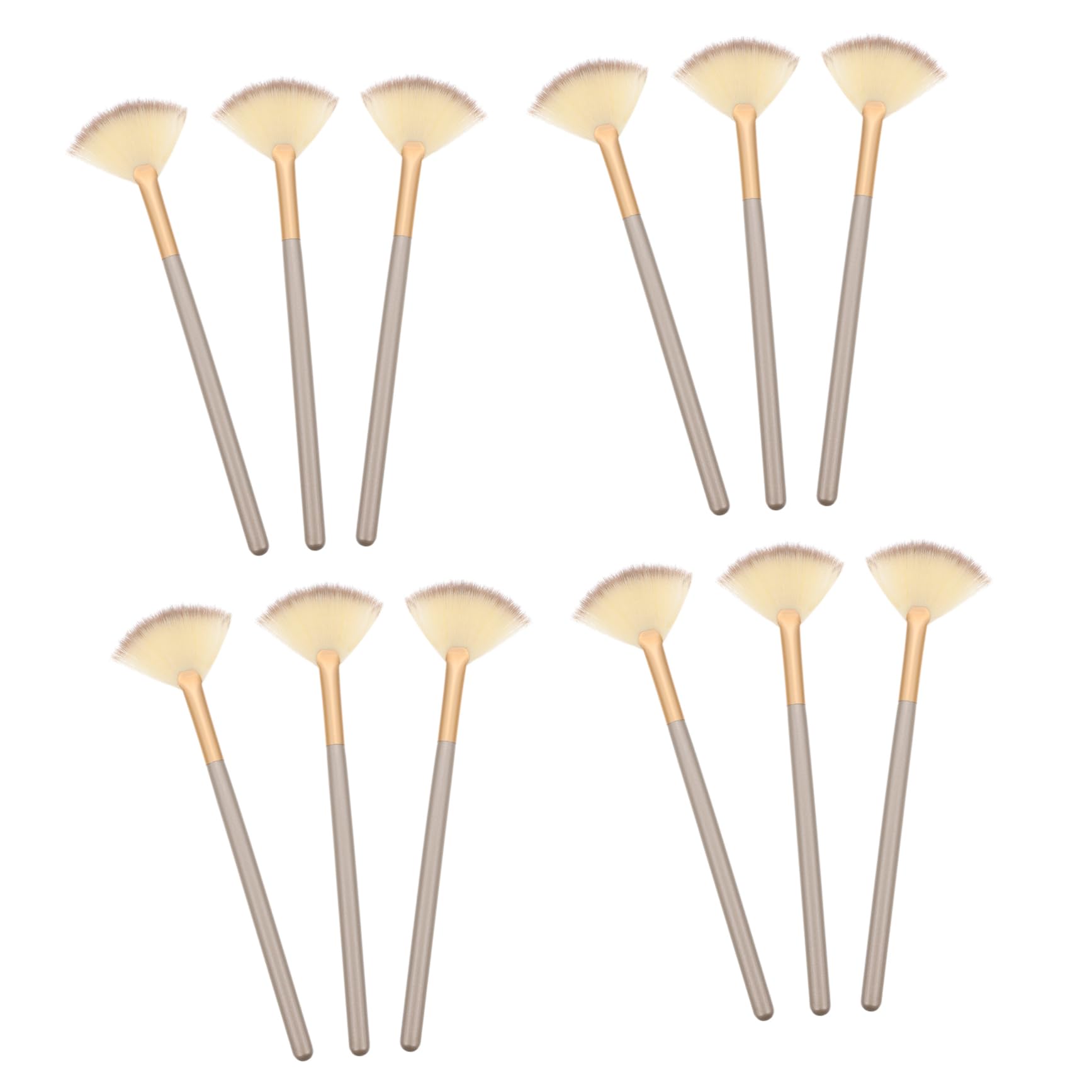 Mobestech Travel Makeup 12Pcs Facial Fan Slim Soft, Makeup Cosmetic Multi-Use, Mask Acid for Glycolic Peel Masques, Peel () Face Highlighter