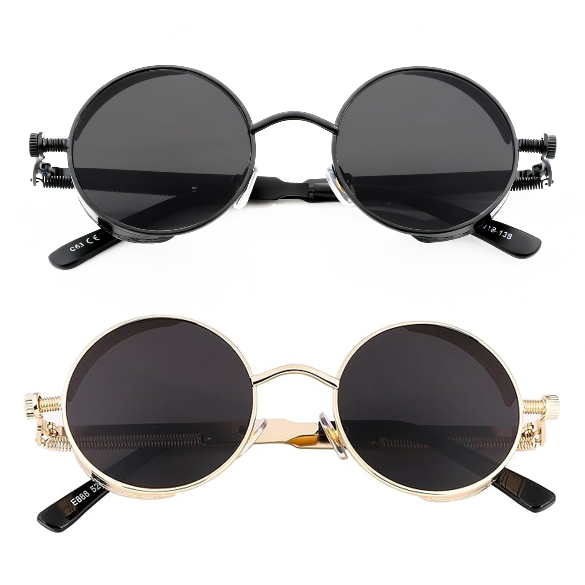 FEISEDY Retro Gothic Steampunk Sunglasses For Men Women