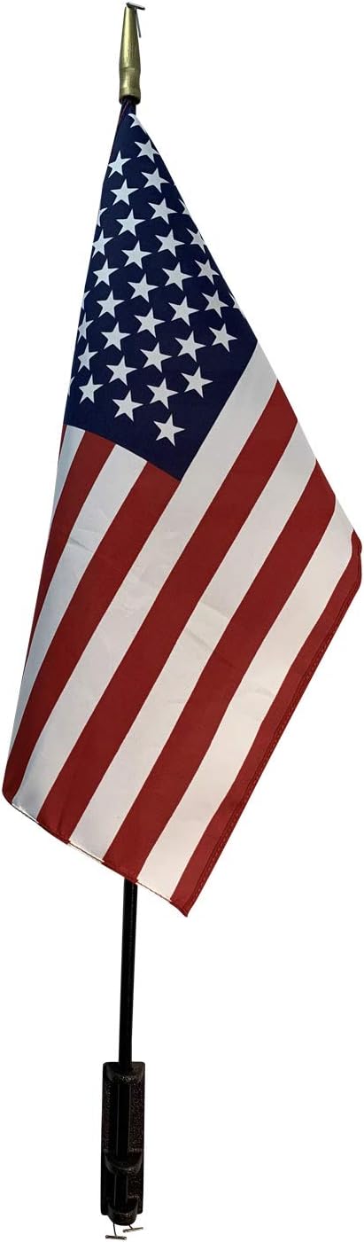 Cast Bronze Adhesive Flag Holder for Gravestones & Memorials - Affixes to Stone - Proudly Made in The USA (Bronze)
