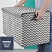 Sorbus Storage Chest with Flip-Top Lid, Collapsible Storage for Closet & Home Organization - Large (Pattern - Chevron Gray)