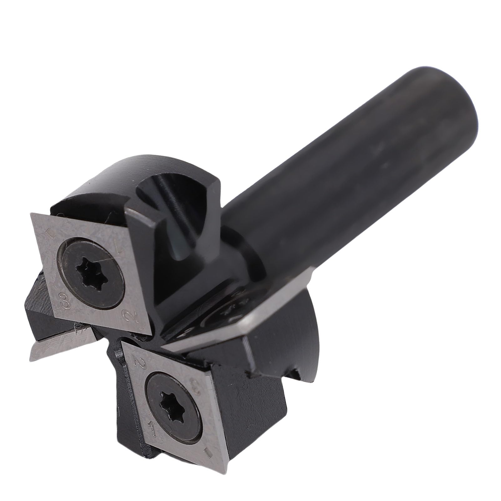 Punta per Fresa per Superficie in Carburo, Gambo da 1/2 Pollice, Diametro per Scanalatura 1-1/2 Pollice, con Inserti Intercambiabili per Livellamento di Scanalature per la