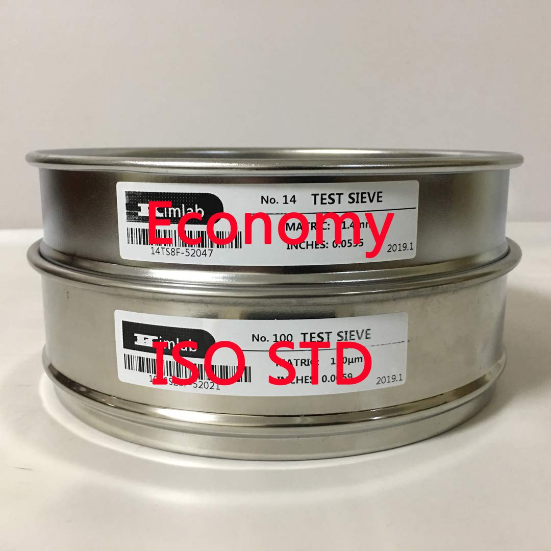 Economy Test Sieve #5000 / 1μm Mesh Size,304 Stainless Steel Wire Cloth, 8" Diameter