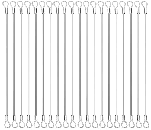 Paquete de 20 correas de seguridad de acero inoxidable, kit de cordón de seguridad recubierto compatible con cámaras deportivas de todas las