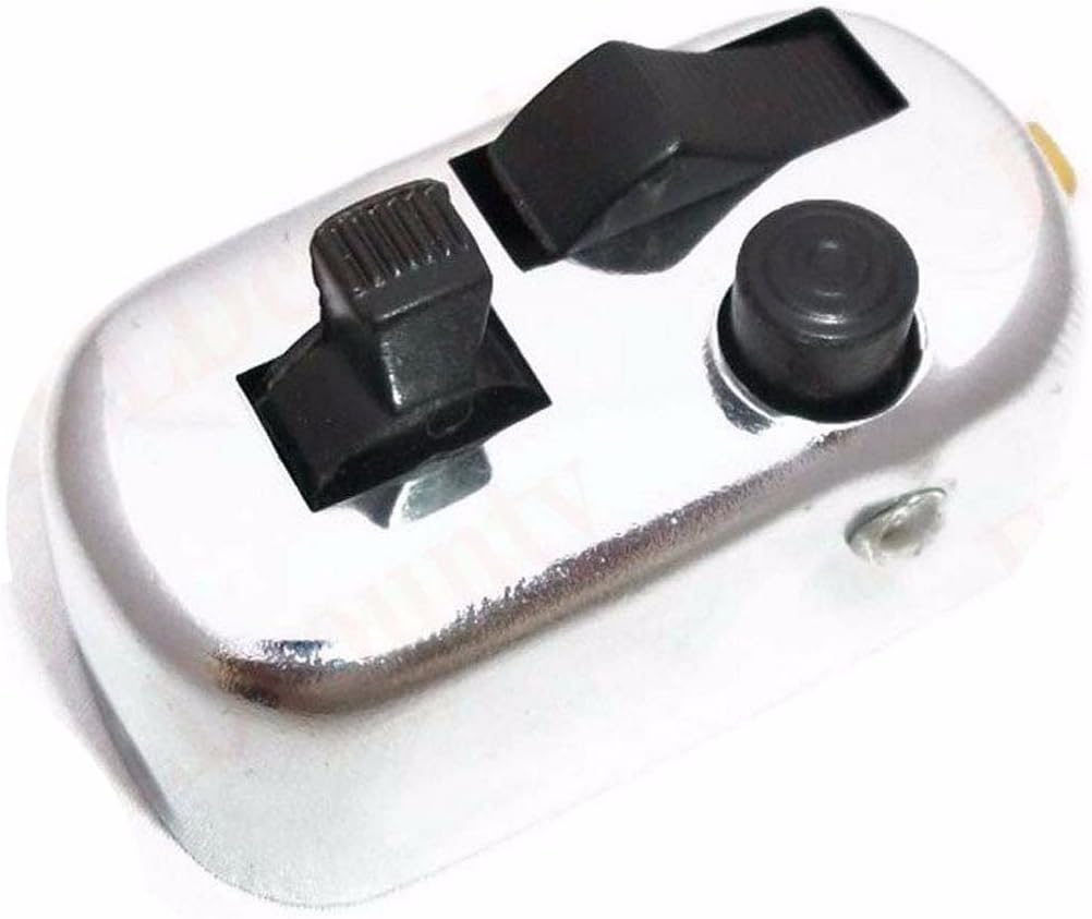 Chrome Plated 6 Volt Vespa Light, Horn, Dipper & Engine Cut Off Switch Old Model