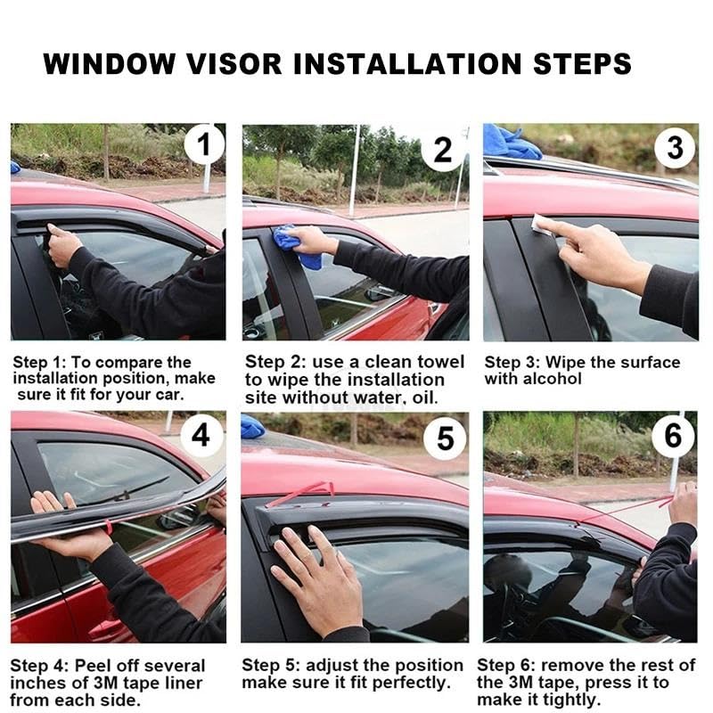 Deflectores Viento Deflector Lluvia Ventana Contra La Lluvia Para Para Triton MQ MR L200 2015-2021 Visera Ventana Puerta Protector Contra Lluvia Viento Deflectores Ventanas Laterales(Sliver)