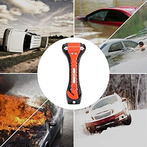 ipow [4 Pack] Car Emergency Escape Window Break Hammer Safety Seat Belt Cutter Tool (Big)