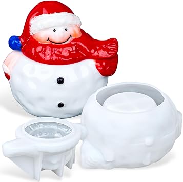 Snowman Jar Resin Molds, Christmas Epoxy Resin Molds Silicone Box with Lid