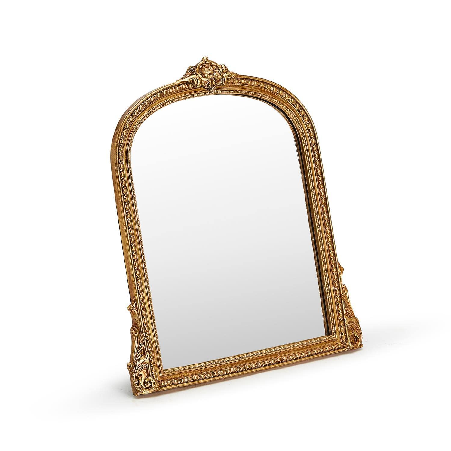 Amazon.com: Two's Company Gold Fleur 8X10 Mirror (Stands Or Hangs