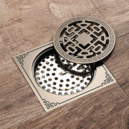 Siphon de sol vert bronze pour l'évacuation de douche italienne rétro
