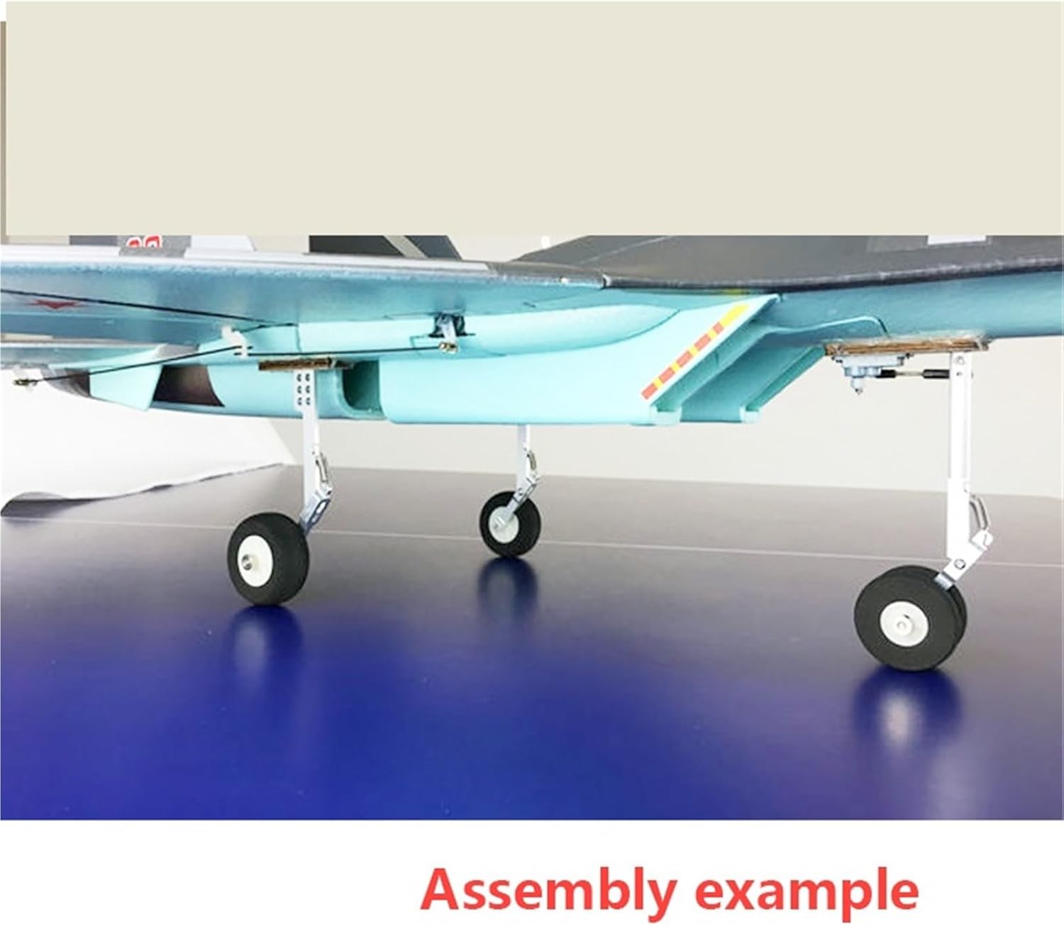 DIY RC固定翼飛行機用アルミランディングギア（前輪ステアリング付き）