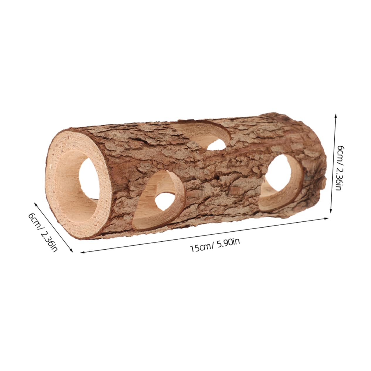 HANABASS Hamster Exploring Toy Small Animal House Hamster Tunnels and Tubes Wooden Tunnel Toy Guinea Pig Hideout