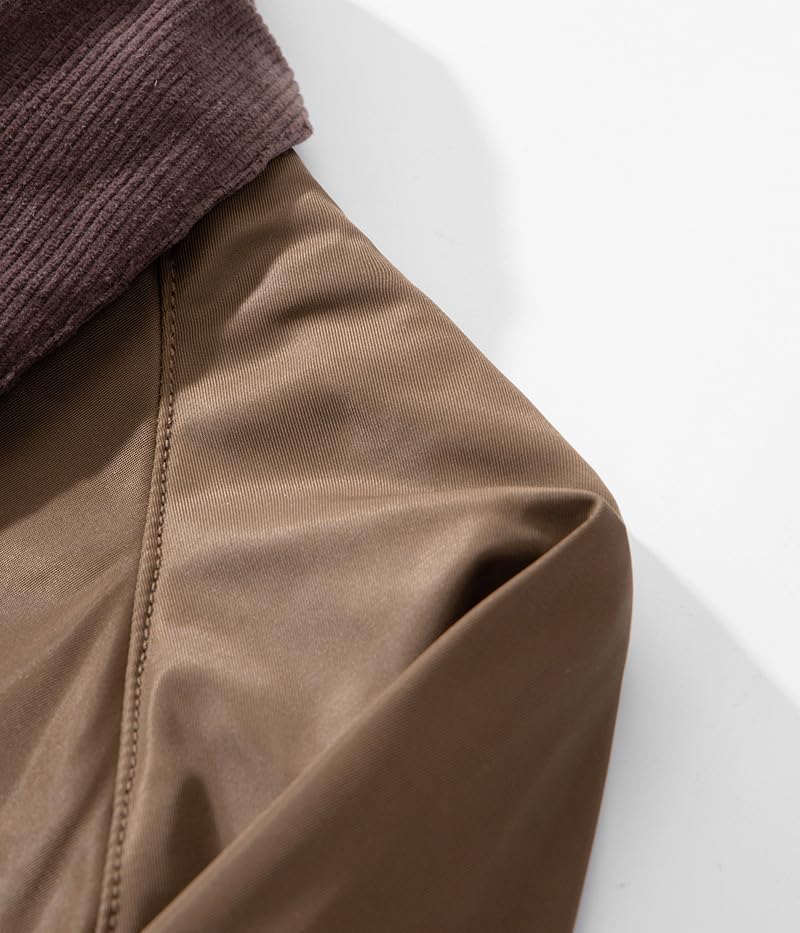 [Arklove] 防水ジャケット/ハンティング用 メンズ 油蜡コート 釣りアウター ショート丈 防風 ヴィンテージ加工 立体ポケッ