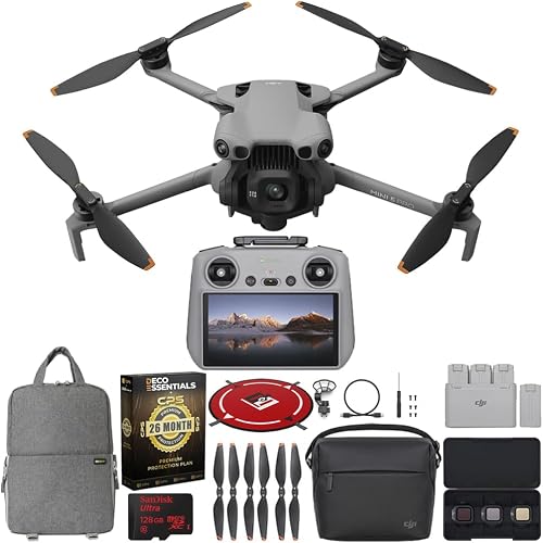 DJI Mini 5 Pro Fly More Combo with Drone, DJI RC 2 Remote, 3 Batteries, Hub Bundle with Deco Gear CPS Exclusive 26 Month Protection Pack (BEACH-CPS-26M1500)