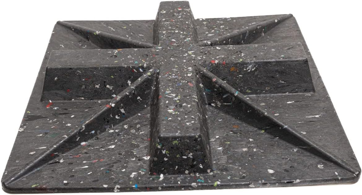 Base-Only Pipe Support 18"x18" - Mount for Duct, Frame, Piping, Strut, H-Frame and Other Rooftop Support Systems - Protects Roof Membrane - UV-Resistant