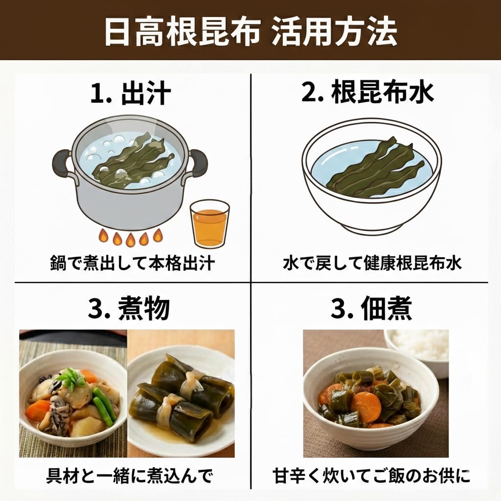 Amazon.co.jp: 【Konshoten】 日高根昆布 北海道産 根昆布水 出汁 煮物