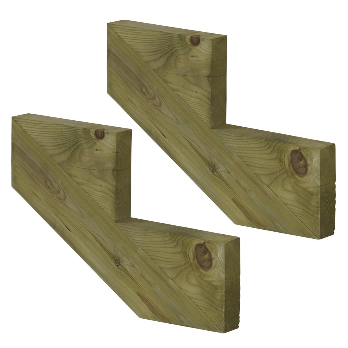 Set da 2 pezzi - Cosciale legno autoclave – 2 gradini – H34cm-Vinuovo