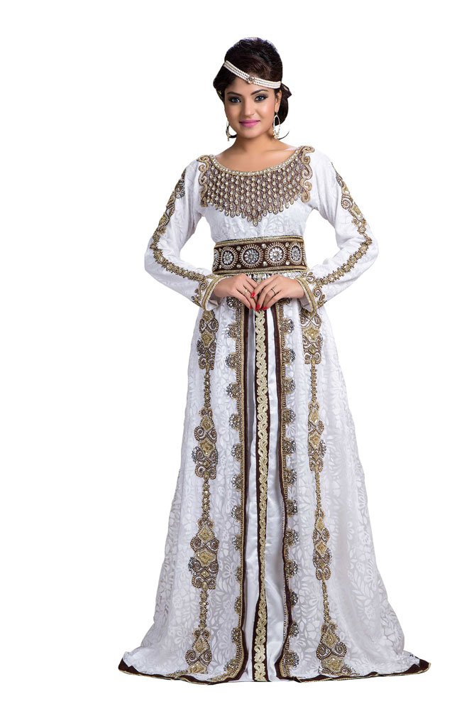 Vestido kaftan de boda holgado mujer blanco para máxima comodidad 2