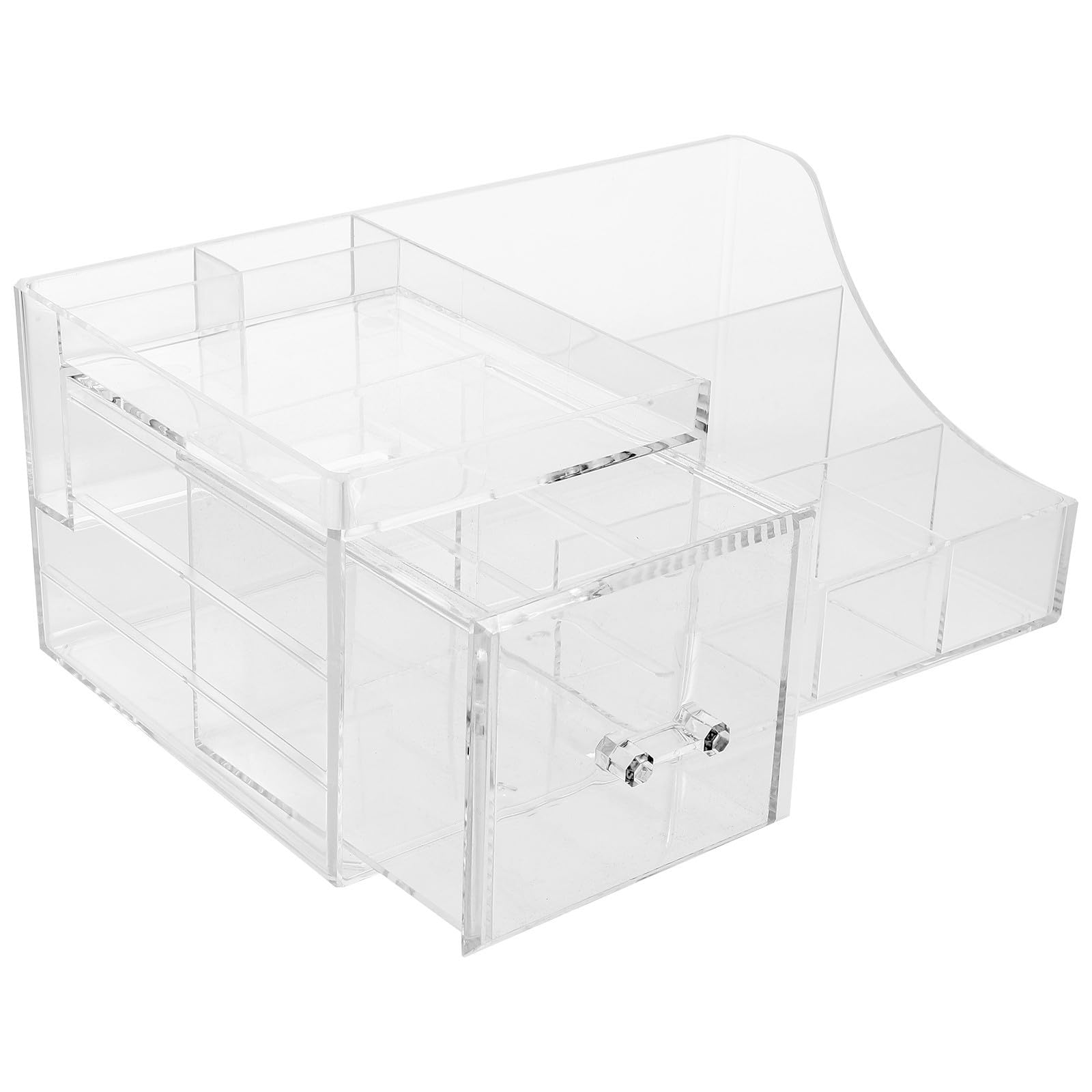 POPETPOP Organizzatore Make Up Trasparente Cassetti per Trucchi e Pennelli