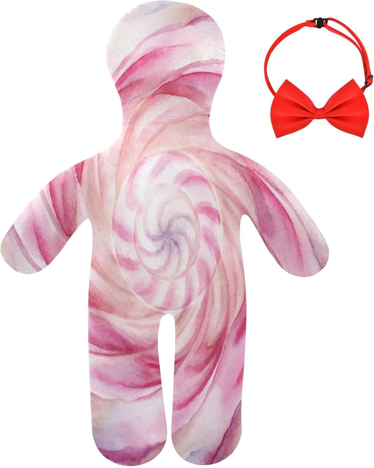 Pink Vortex Human-Shaped Pillow Soft Body Pillows Washable Velvet Pillows for Anxiety Relief Sleeping Cuddling & Support
