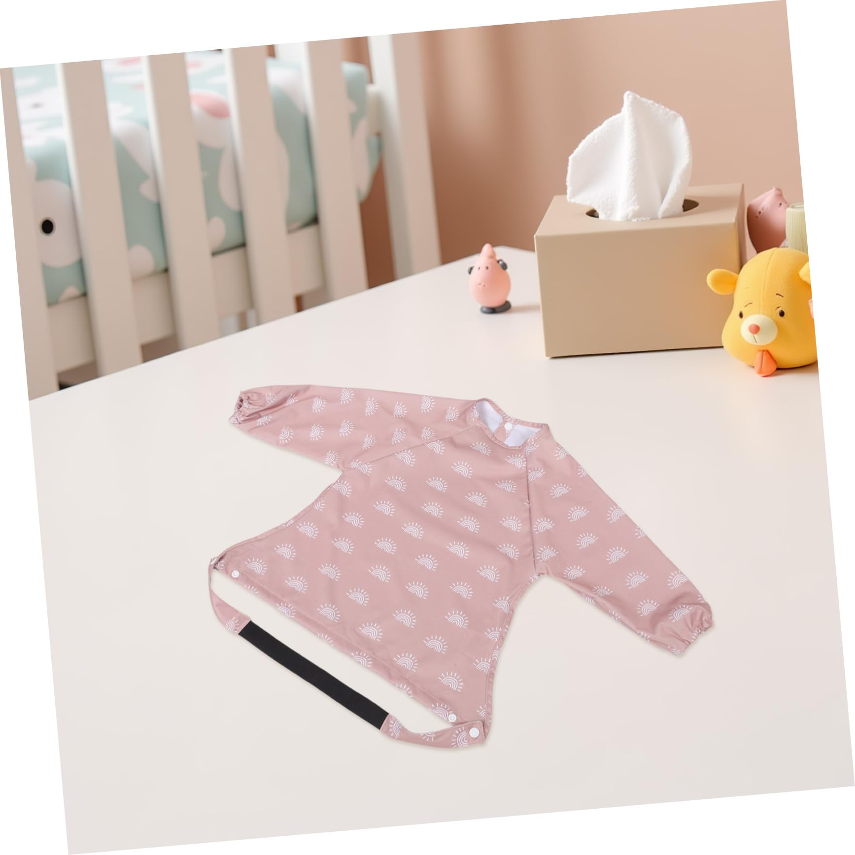 2 Stück Wasserdichte Schürze mit Langen Ärmeln Verschmutzungsresistente Fütterungsschürze für Junge Mädchen und Kleinkinder Dickes Herbst-winter-material Einfach an Auszuziehen