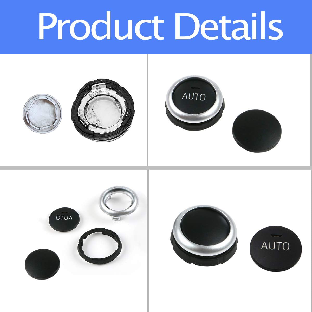 Auto Klimaanlage Knopf Klima Regler Knopf Reparatursatz Temperatureinstellung Drehschalter für B-M-W 5er Serie F10 F11,6 Serie F12 F13,7 Serie F01 F02, X5 F15, X6 F16