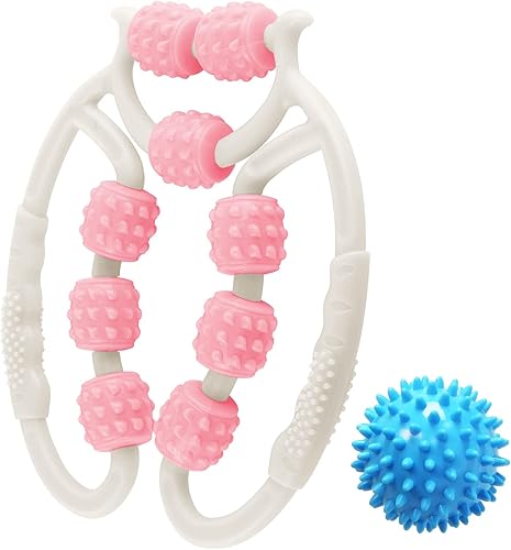 Rodillo muscular, rodillo de espuma de masaje de punto gatillo para pantorrillas, piernas, brazos, codo de tenista, fascia, rodillo muscular, bola