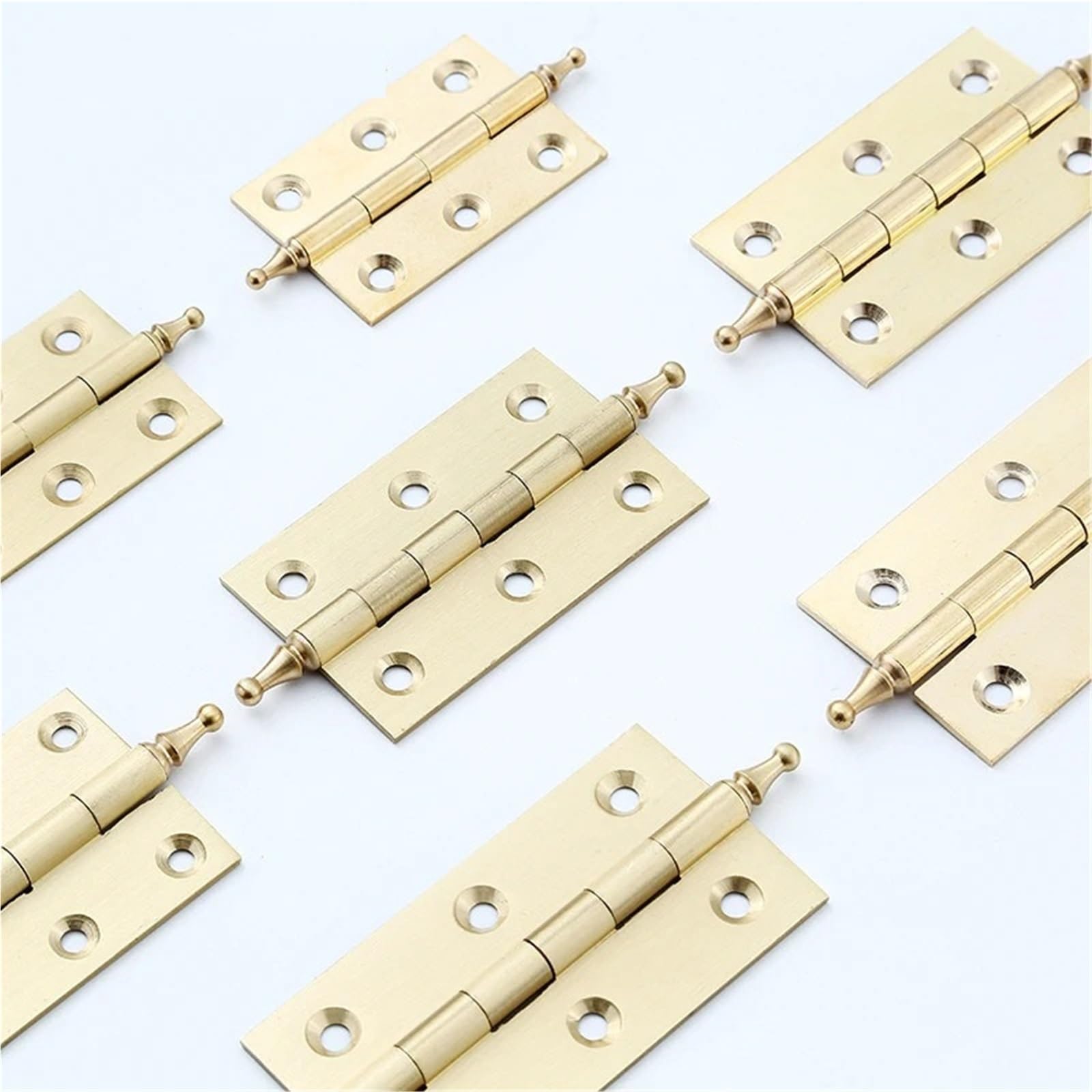 LYEUXHJPX Hinge Furniture Cabinets Brass Doors Windows 1Pcs(50mm-brushed brass)