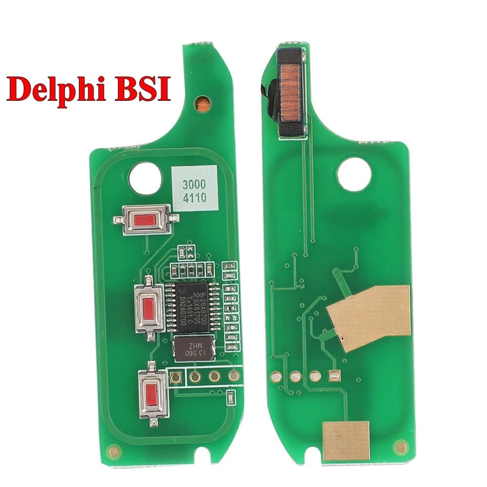 Guscio Chiave auto a distanza Controllo remoto telecomando radiocomando portachiavi per Fiat MPV Bravo/Ducato 500 Doblo Qubo Grande Punto Citroen Jumper Peugeot Boxer 433.92 ID46