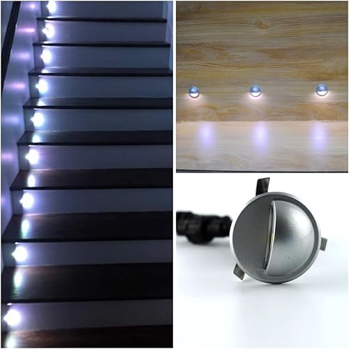 Miniatura 3 de FVTLED juego de luces para escalera, bajo voltaje y resistente al agua IP65 para exteriores con forma de media luna 1-25 pulgadas. Luces LED de