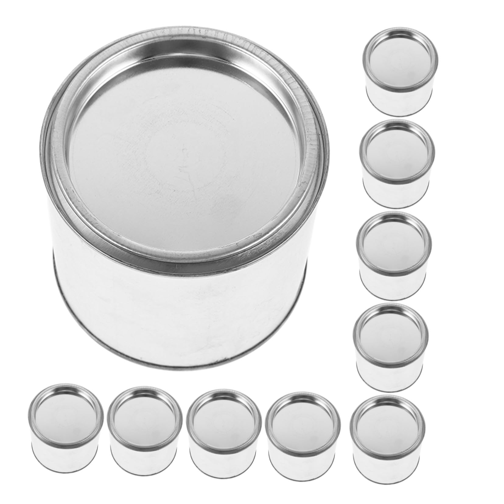 10 Latas De Pintura con Tapa Latas Redondas con Tapa para Almacenamiento Vacías